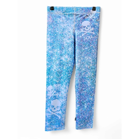 Terez For Soulsycle Blue Confetti Leggings. - Picture 2 of 6